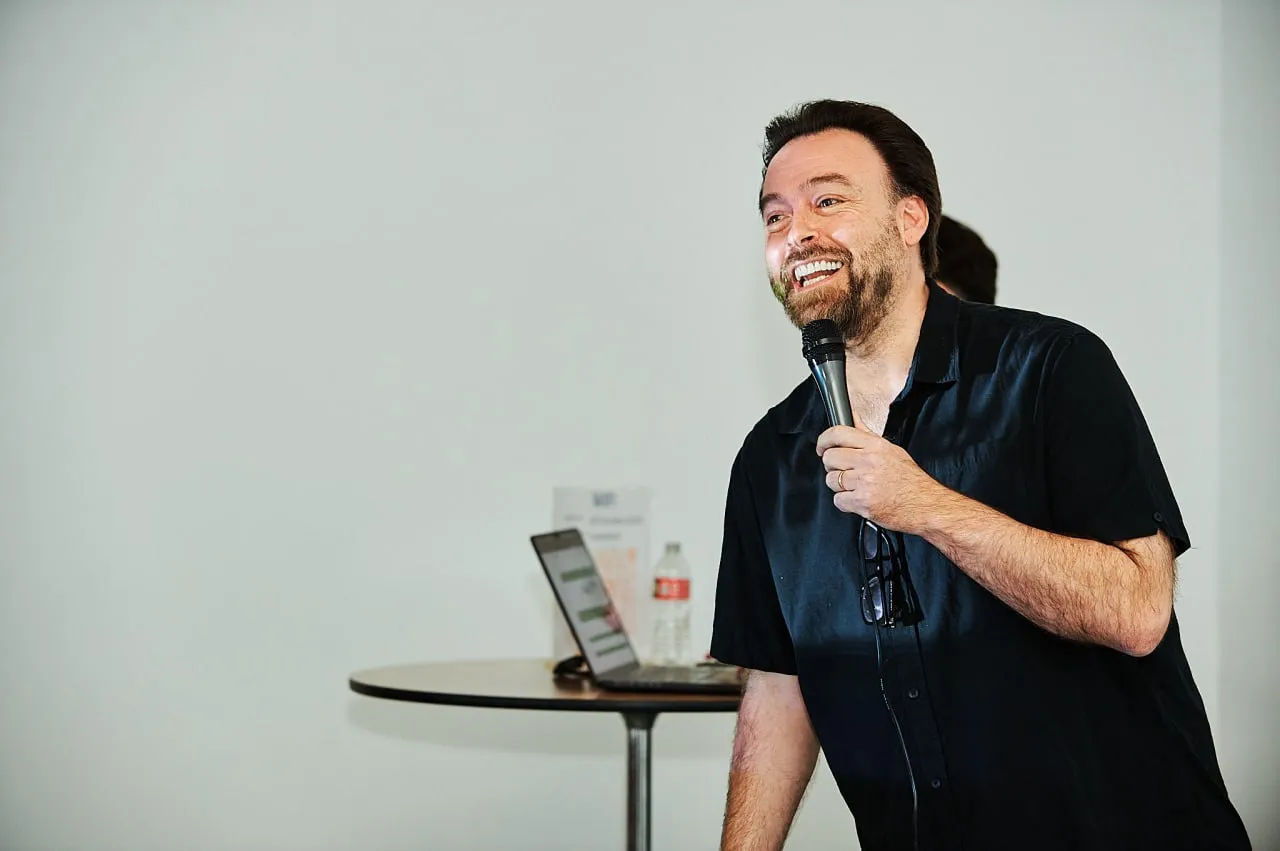 Speaker presenting before the Andy section at OpenClaw LA meetup